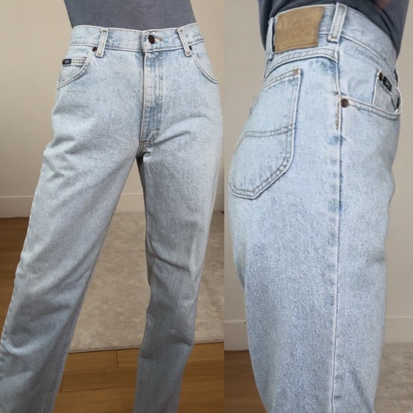 Vintage Lee 90’s Jeans High  Rigid Straight 🔥 Light Wash - Picture 1 of 15